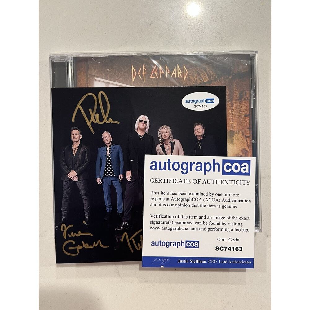 Def Leppard SIGNED Drastic Symphonies CD Autographed ACOA Authenticated #9